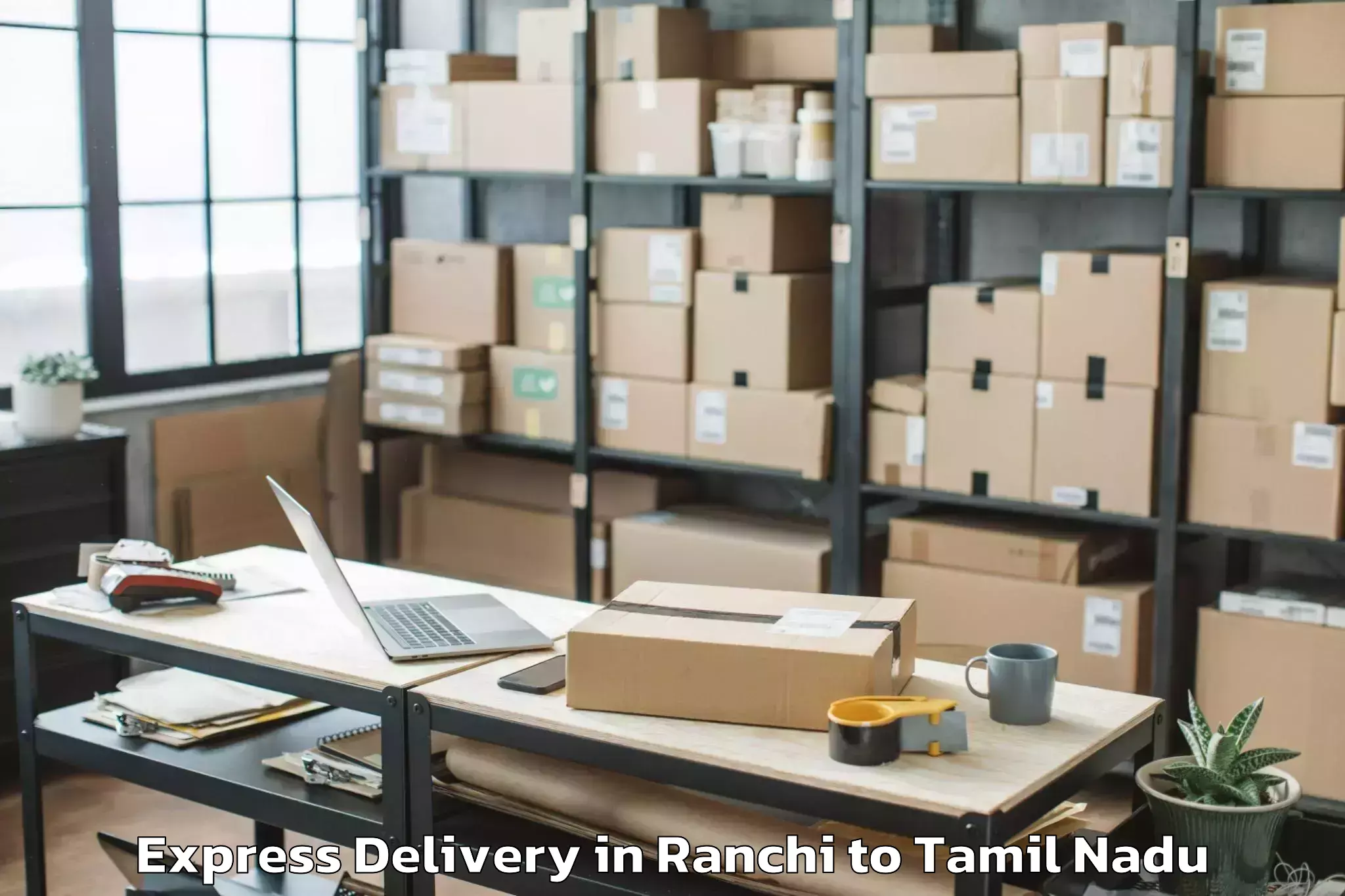 Trusted Ranchi to Ambattur Industrial Estate Express Delivery